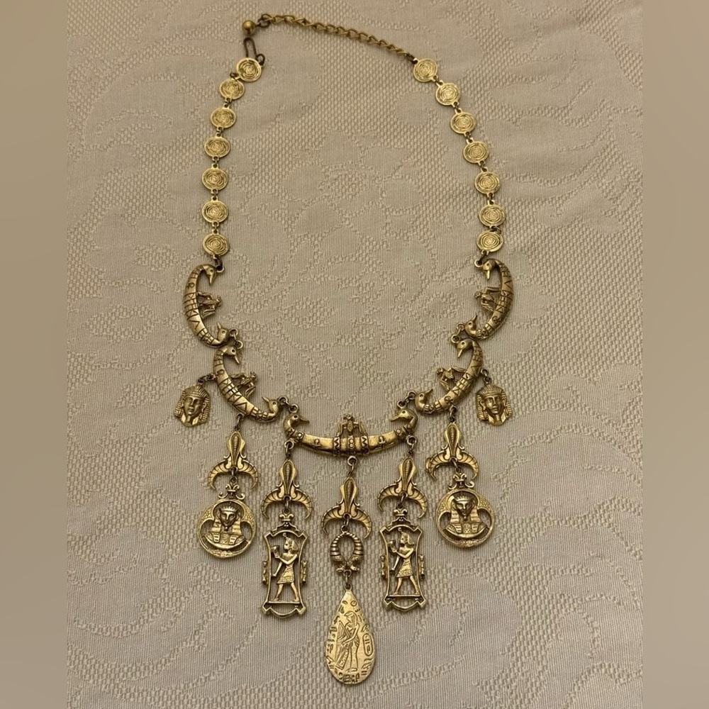 Signed Vintage ART Arthur Pepper Necklace Egyptian Revival